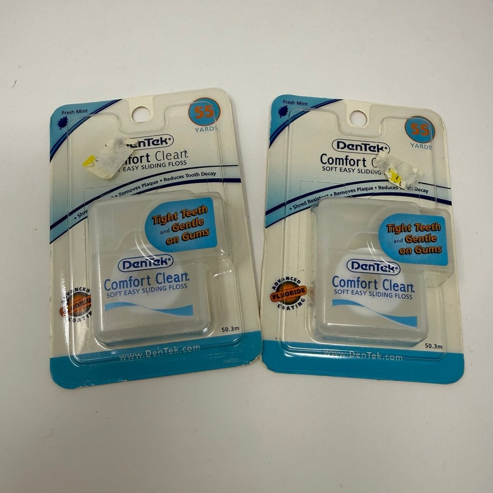 DenTek Comfort Clean Soft Easy Sliding Floss 55 Yards Fresh Mint Shred Resistant